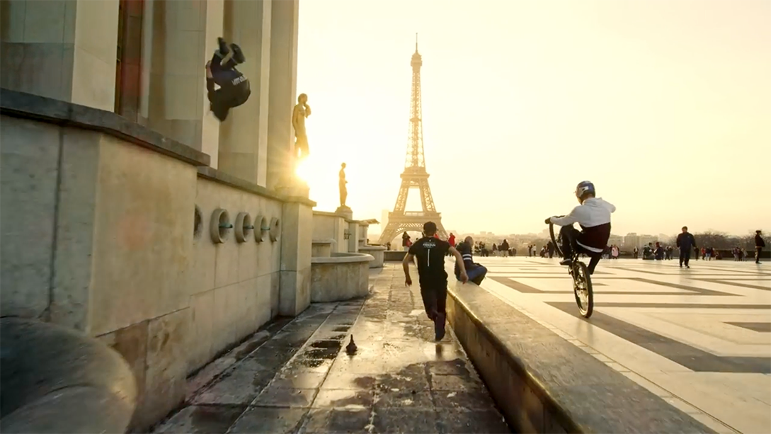 Challenges short: parkour-BMX segment