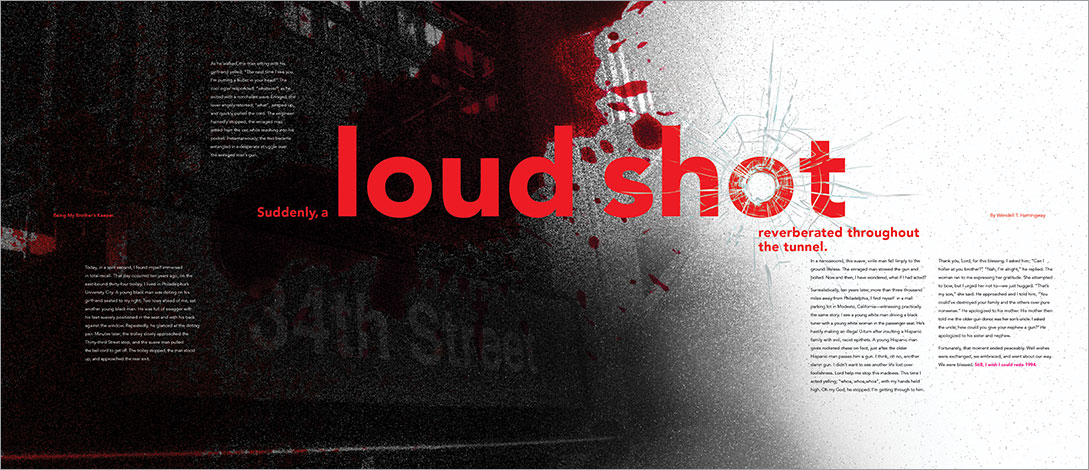 Narrative with type and image treatment 1