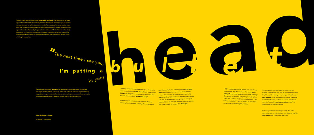 Narrative with type scale, weight, and color treatment 2