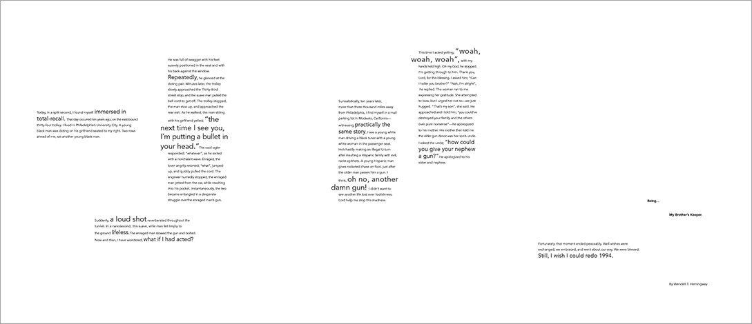 Narrative with type type scale and weight treatment 2